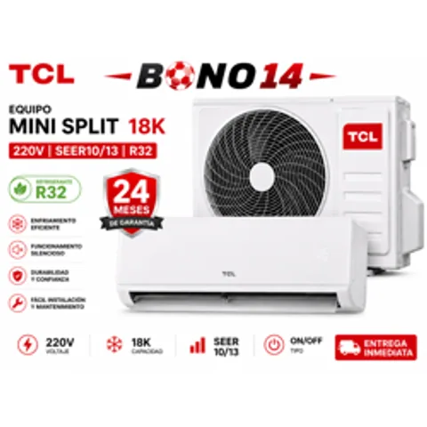 A/C Mini Split TCL SaveIN ON/OFF 18,000 BTU 220V SEER 13 R32